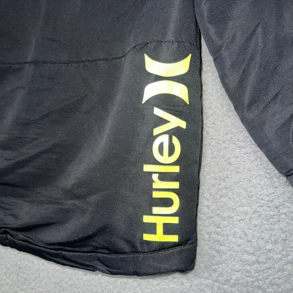 Hurley Snowboard Jacket Youth XS (5/6) Black Fleece Lined‎ Hooded Insulated Coat